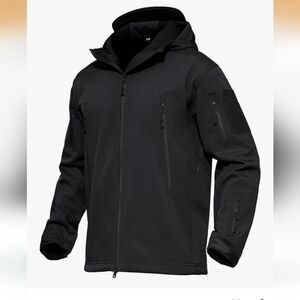 Men's Black Tactical Performance Jacket with Hood Magcomsen Size Large NWT